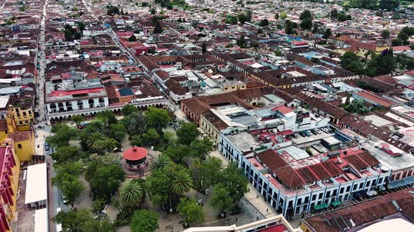 San Cristobal De Las Casas Aerial Drone Rooftop Chiapas Traditional Mexico View Colourful Town