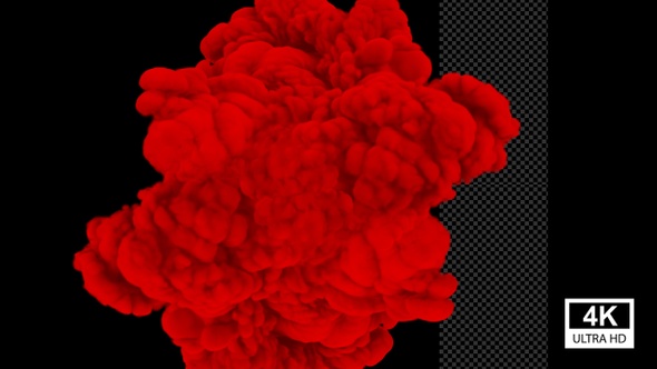 Exploding Red Smoke 4K alt