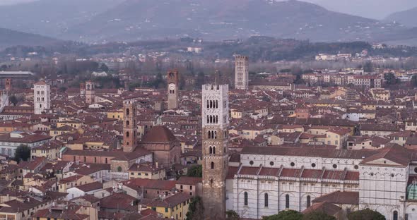 Aerial View of Lucca - Italy