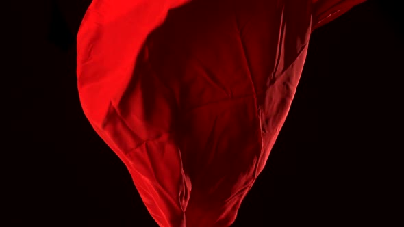 Flowing red cloth, Slow Motion