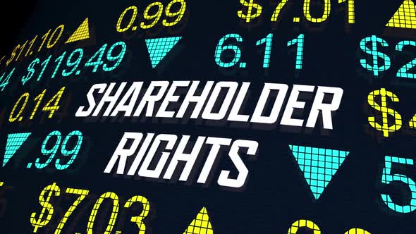 Shareholder Rights Investor Legal Protection Stock Market Law 3d Animation