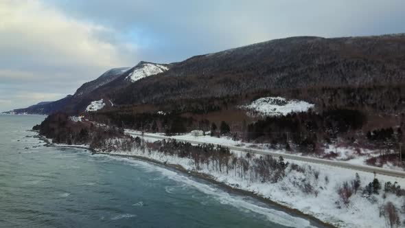 Sainte Anne Des Monts Coastline By Drone