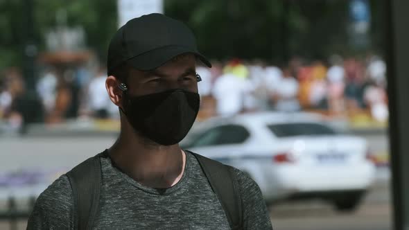 Police Provocateur Infiltrator at Political Opposition Rally City Street Strike