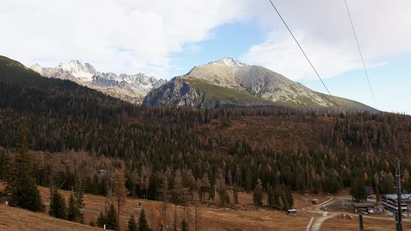 View of the ski resort Strbske pleso in Slovakia