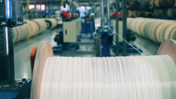 Big Spinning Spool at a Cable Plant