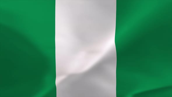 Nigeria Waving Flag Animation 4K Moving Wallpaper Background