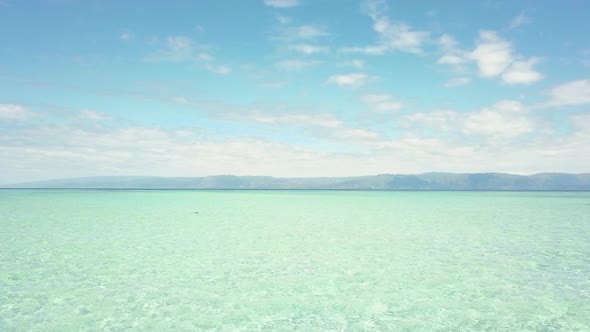 Drone Point of View of Stunning Seascape in Summer Season in Phililippines.