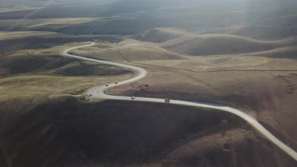 Mountain Road in Chechen Republic North Caucasus Russia