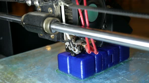 Advanced 3d Printer In The Factory Prints The Part