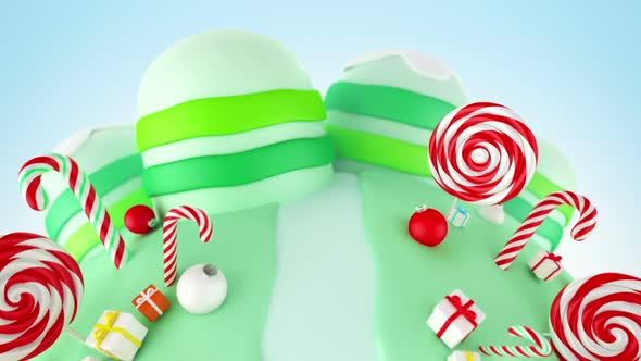 Christmas Background Candy Theme