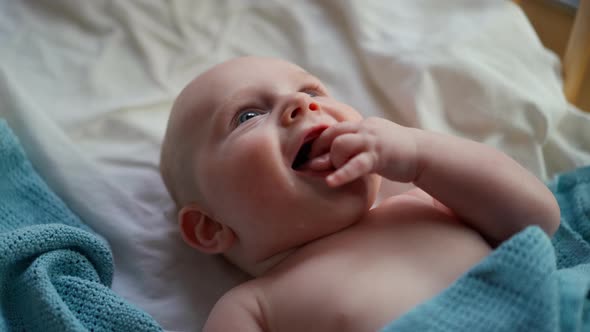 Adorable Toddler Baby Boy with Blue Eye