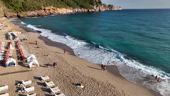 Summer Cleopatra Beach aerial view 4 K