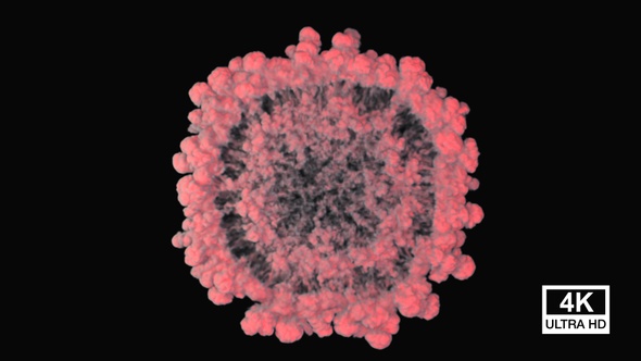 Fire And Smoke Shockwave Explosion 4K alt