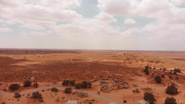 aerial shot of the desert in palestine near Gaza at morning.