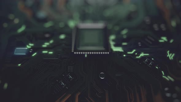 Abstract Circuit Chip Board digital Background