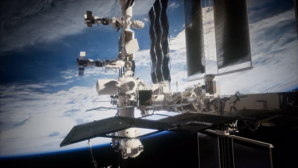 Earth and Outer Space Station Iss alt