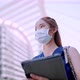 Office Girl in the city (Bangkok), wear a mask - VideoHive Item for Sale