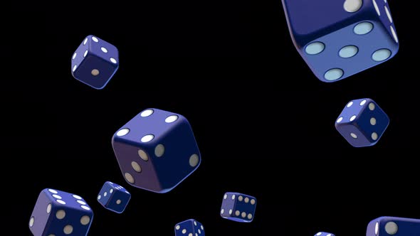 Blue Dice Alpha Background V4