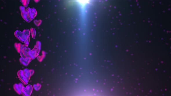 Valentines Day Diamond Hearts Background 