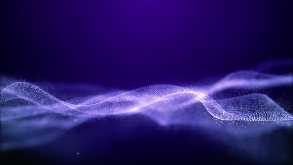 Digital Purple Particles Wave Flowing 01299 alt