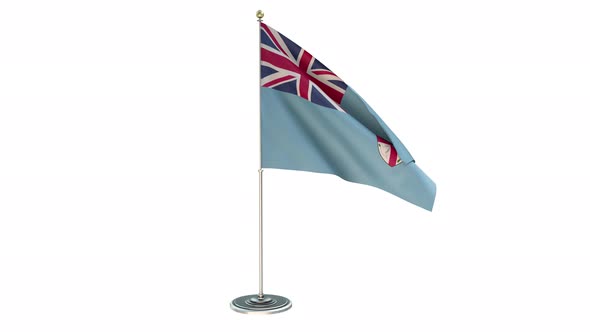 Fiji Small Flag Pole Looping  Animation Include Alpha Channel alt