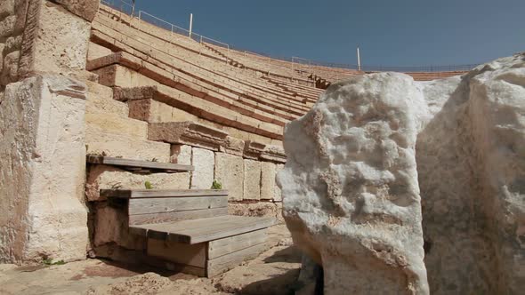 The Caesarea Theater In Israel.