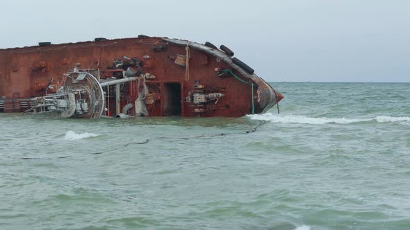 Tanker Crashed on the Shores of the Black Sea