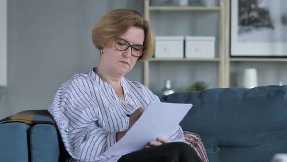 Old Woman Writing Article, Paperwork