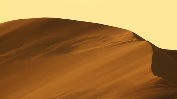 Heavy Wind on Dune in Desert