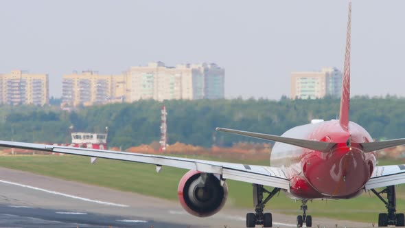 Wide Body Airplane Departure