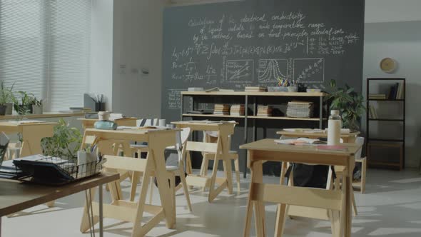 Interior of High School Classroom