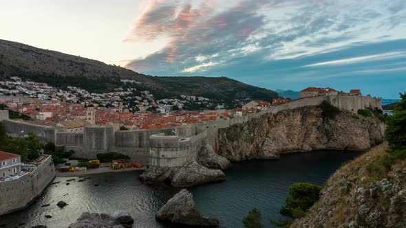 Time Lapse of Dubrovnik Old Town in Croatia
