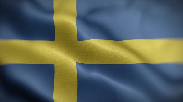 Sweden Flag Textured Waving Front Background HD