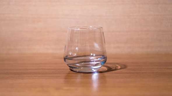 Glass Fills with Water in Stop Motion