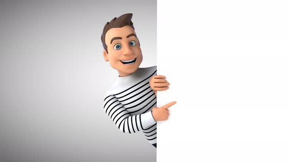 Fun 3D cartoon casual character