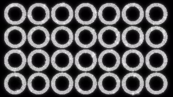 Sparkling Circle Shape Rings Background Loop alt