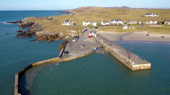 Aerial View of the Pier at Portnablagh Co