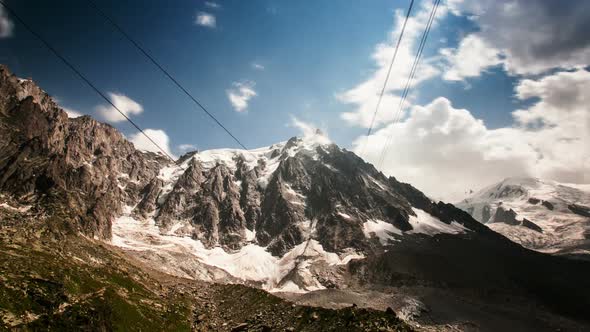 Mont Blanc cableway timelapse