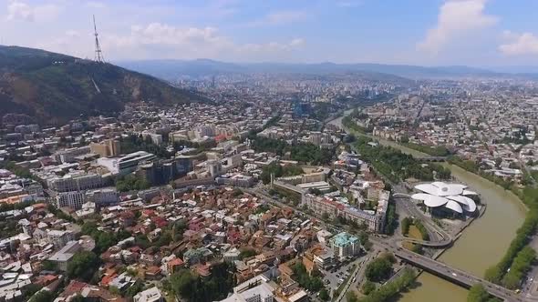 Residential Area in Metropolis, Rental Apartments for Tourists, Aerial View