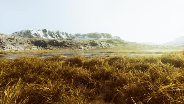 Grassland on Mountains in Autumn