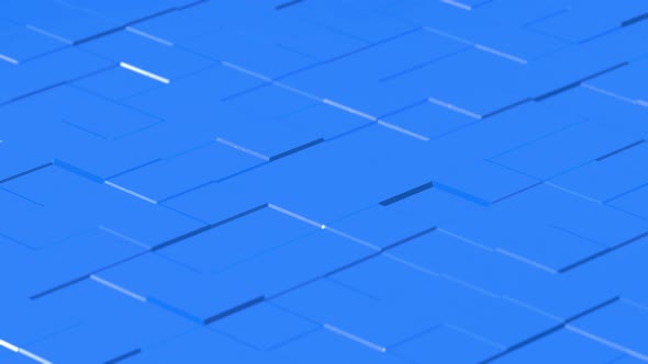 Shiny Blue Plastic Tiles Background