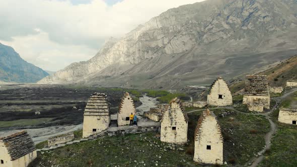 Aerial View of City of Dead North Ossetia