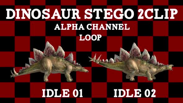 Dinosaur Stego 2 Clip Alpha Loop alt