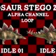 Dinosaur Stego 2 Clip Alpha Loop - VideoHive Item for Sale