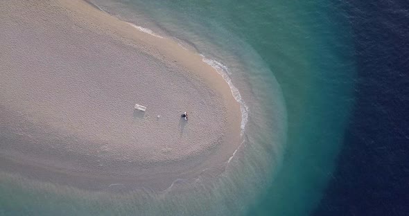 AERIAL: Zlatni rat beach in Croatia