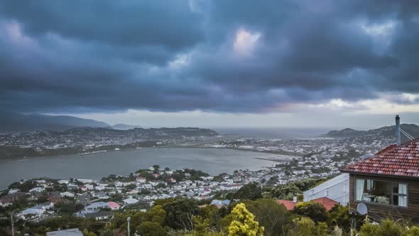 Cloudy day in Wellington New Zealand