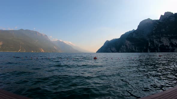 Beautiful timelapse at the lake garda in Riva Del Garda North Italy with an amazing lakeview and the