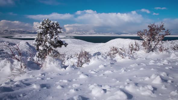 Snow Mono Lake Time Lapse