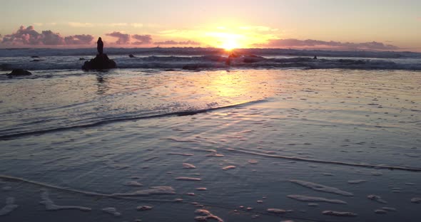 Rockey Sunset Receeding Tide