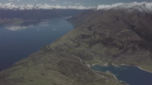 Beautiful Lake Hawea and Lake Wanaka